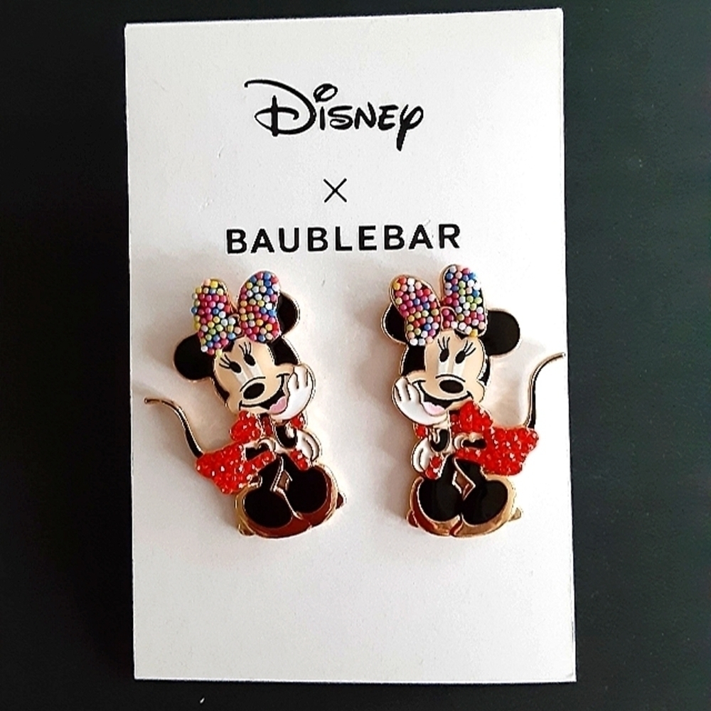BaubleBar Disney Minnie Mouse Earrings New